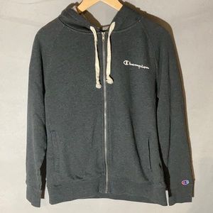 Champion Gray zip front hoodie Sz M